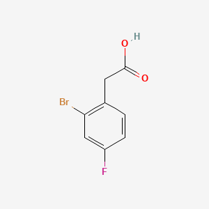 2-(2-Bromo-4-fluorophenyl)acetic acid chemical structure (CAS 61150-59-2)