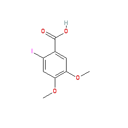 2-Iodo-4,5-dimethoxybenzoic acid chemical structure (CAS 61203-48-3)