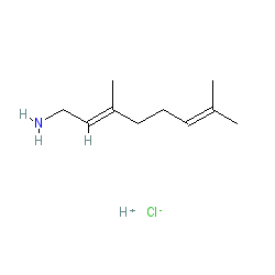 (E)-3,7-Dimethylocta-2,6-dien-1-amine hydrochloride chemical structure (CAS 61210-82-0)