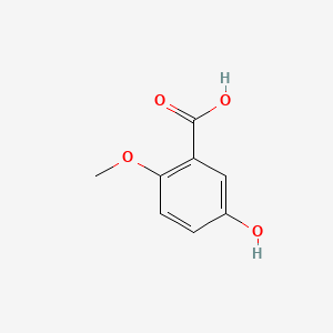 5-Hydroxy-2-methoxybenzoic acid chemical structure (CAS 61227-25-6)