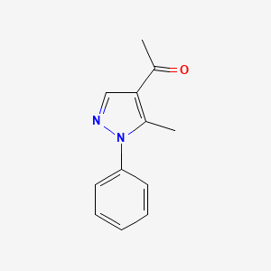 1-(5-Methyl-1-phenyl-1H-pyrazol-4-yl)ethanone chemical structure (CAS 6123-63-3)