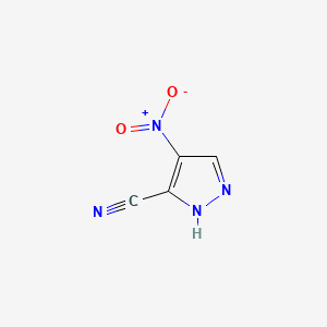 4-Nitro-1H-pyrazole-3-carbonitrile chemical structure (CAS 61241-07-4)