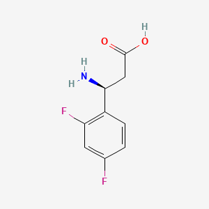 (S)-3-Amino-3-(2,4-difluorophenyl)propanoic acid chemical structure (CAS 612532-16-8)