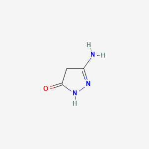 3-Amino-1H-pyrazol-5(4H)-one chemical structure (CAS 6126-22-3)