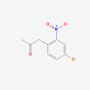 1-(4-Bromo-2-nitrophenyl)propan-2-one chemical structure (CAS 6127-15-7)