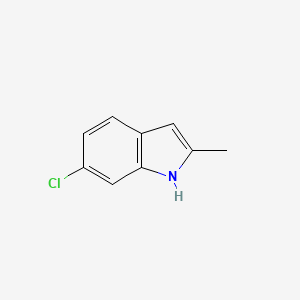 6-Chloro-2-methyl-1H-indole chemical structure (CAS 6127-17-9)