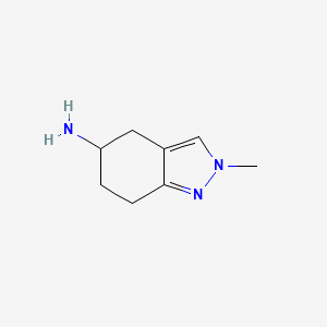 2-Methyl-4,5,6,7-tetrahydro-2H-indazol-5-amine chemical structure (CAS 612820-69-6)