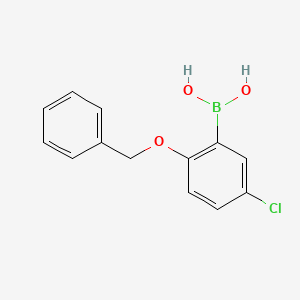 (2-(Benzyloxy)-5-chlorophenyl)boronic acid chemical structure (CAS 612832-83-4)
