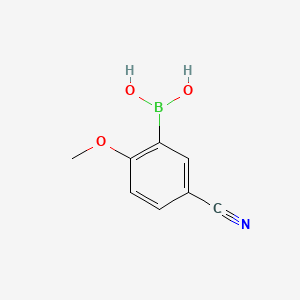 (5-Cyano-2-methoxyphenyl)boronic acid chemical structure (CAS 612833-37-1)