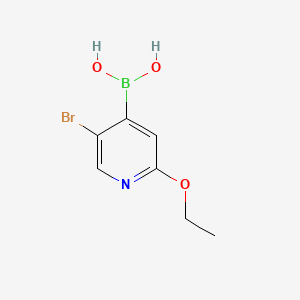 (5-Bromo-2-ethoxypyridin-4-yl)boronic acid chemical structure (CAS 612845-46-2)