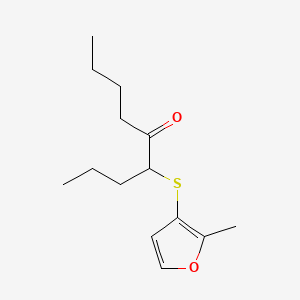 4-((2-Methylfuran-3-yl)thio)nonan-5-one chemical structure (CAS 61295-50-9)