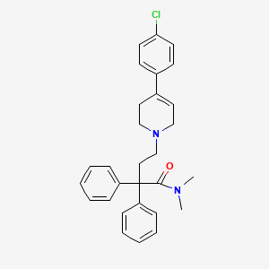 4-[4-(4-chlorophenyl)-3,6-dihydropyridin-1(2H)-yl]-N,N-dimethyl-2,2-diphenylbutanamide chemical structure (CAS 61299-42-1)