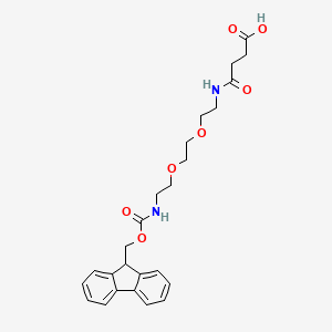 1-(9H-Fluoren-9-yl)-3,14-dioxo-2,7,10-trioxa-4,13-diazaheptadecan-17-oic acid chemical structure (CAS 613245-91-3)