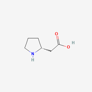 (R)-2-(Pyrrolidin-2-yl)acetic acid chemical structure (CAS 61350-65-0)