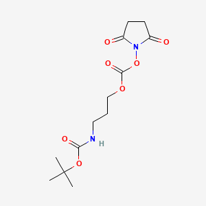 tert-Butyl (3-((((2,5-dioxopyrrolidin-1-yl)oxy)carbonyl)oxy)propyl)carbamate chemical structure (CAS 613666-84-5)