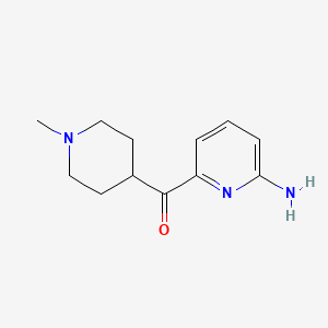 (6-Aminopyridin-2-yl)(1-methylpiperidin-4-yl)methanone chemical structure (CAS 613678-03-8)