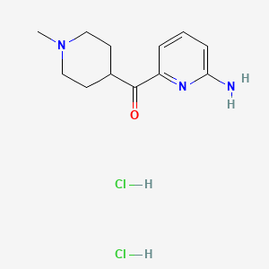 (6-Aminopyridin-2-yl)(1-methylpiperidin-4-yl)methanone dihydrochloride chemical structure (CAS 613678-10-7)