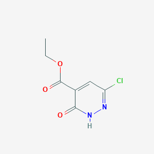 Ethyl 6-chloro-3-hydroxypyridazine-4-carboxylate chemical structure (CAS 61404-41-9)