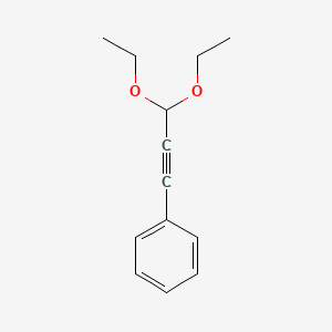 (3,3-Diethoxyprop-1-yn-1-yl)benzene chemical structure (CAS 6142-95-6)