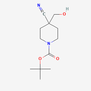 tert-Butyl 4-cyano-4-(hydroxymethyl)piperidine-1-carboxylate chemical structure (CAS 614730-96-0)