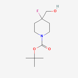 1-Boc-4-Fluoro-4-(hydroxymethyl)piperidine chemical structure (CAS 614730-97-1)