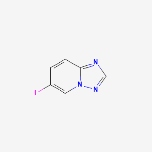 6-Iodo-[1,2,4]triazolo[1,5-a]pyridine chemical structure (CAS 614750-84-4)