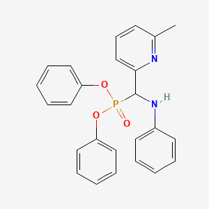 Diphenyl ((6-methylpyridin-2-yl)(phenylamino)methyl)phosphonate chemical structure (CAS 614750-85-5)