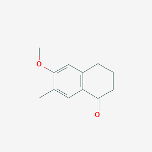 6-Methoxy-7-methyl-3,4-dihydronaphthalen-1(2H)-one chemical structure (CAS 61495-10-1)