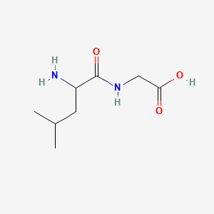 2-(2-Amino-4-methylpentanamido)acetic acid chemical structure (CAS 615-82-7)