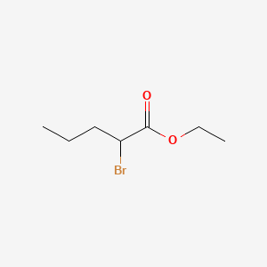 Ethyl 2-bromovalerate chemical structure (CAS 615-83-8)