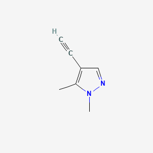 4-Ethynyl-1,5-dimethyl-1H-pyrazole chemical structure (CAS 61514-54-3)