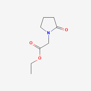 Ethyl 2-(2-oxopyrrolidin-1-yl)acetate chemical structure (CAS 61516-73-2)