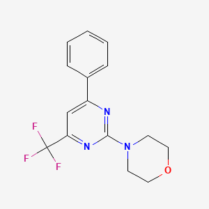4-(4-Phenyl-6-(trifluoromethyl)pyrimidin-2-yl)morpholine chemical structure (CAS 615273-95-5)