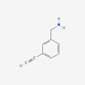 (3-Ethynylphenyl)methanamine chemical structure (CAS 615288-78-3)