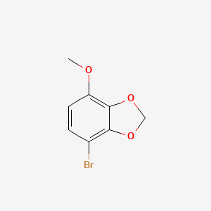 4-Bromo-7-methoxybenzo[d][1,3]dioxole chemical structure (CAS 61535-22-6)