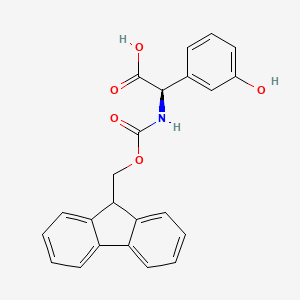(R)-a-(Fmoc-amino)-3-hydroxy-benzeneacetic acid chemical structure (CAS 615553-60-1)
