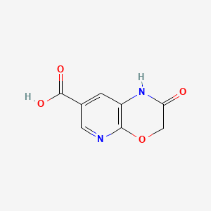 2-Oxo-2,3-dihydro-1H-pyrido[2,3-b][1,4]oxazine-7-carboxylic acid chemical structure (CAS 615568-49-5)