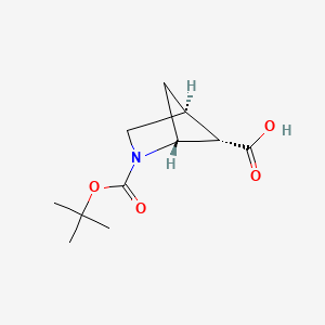 (1R,4S,5S)-rel-2-(tert-Butoxycarbonyl)-2-azabicyclo[2.1.1]hexane-5-carboxylic acid chemical structure (CAS 615575-74-1)