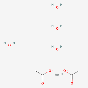 Manganese acetate tetrahydrate chemical structure (CAS 6156-78-1)
