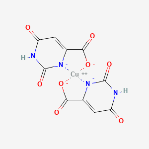 Bis(1,2,3,6-tetrahydro-2,6-dioxo-4-pyrimidinecarboxylato-κN3,κO4)copper chemical structure (CAS 61573-60-2)
