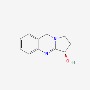 (S)-1,2,3,9-Tetrahydropyrrolo[2,1-b]quinazolin-3-ol chemical structure (CAS 6159-55-3)