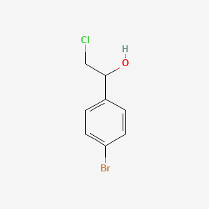 1-(4-Bromophenyl)-2-chloroethan-1-ol chemical structure (CAS 61592-47-0)