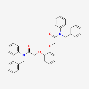 2,2'-(1,2-Phenylenebis(oxy))bis(N-benzyl-N-phenylacetamide) chemical structure (CAS 61595-77-5)