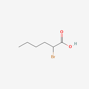 DL-2-Bromohexanoic acid chemical structure (CAS 616-05-7)