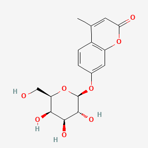 4-Methyl-7-(((2S,3R,4S,5R,6R)-3,4,5-trihydroxy-6-(hydroxymethyl)tetrahydro-2H-pyran-2-yl)oxy)-2H-chromen-2-one chemical structure (CAS 6160-78-7)