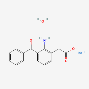 Sodium 2-(2-amino-3-benzoylphenyl)acetate hydrate chemical structure (CAS 61618-27-7)