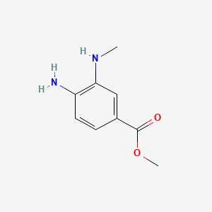 Methyl 4-amino-3-(methylamino)benzoate chemical structure (CAS 616224-38-5)