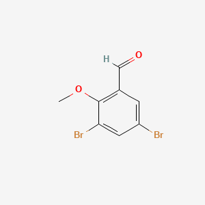 3,5-Dibromo-2-methoxybenzaldehyde chemical structure (CAS 61657-65-6)