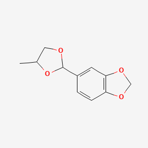 5-(4-Methyl-1,3-dioxolan-2-yl)benzo[d][1,3]dioxole chemical structure (CAS 61683-99-6)