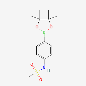 N-(4-(4,4,5,5-Tetramethyl-1,3,2-dioxaborolan-2-yl)phenyl)methanesulfonamide chemical structure (CAS 616880-14-9)